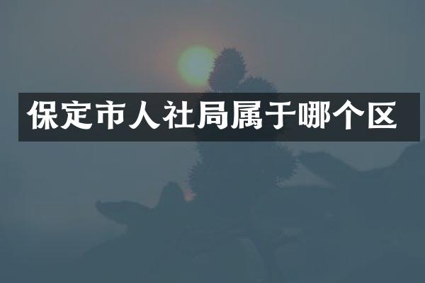 保定市人社局属于哪个区