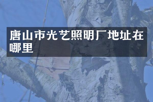 唐山市光艺照明厂地址在哪里