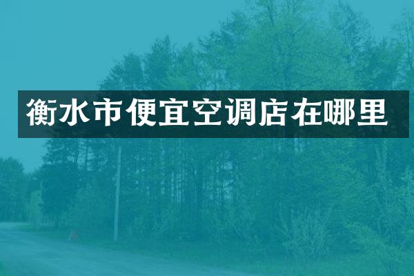 衡水市便宜空调店在哪里