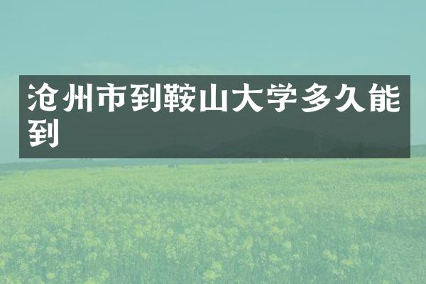 沧州市到鞍山大学多久能到