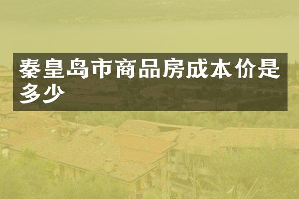秦皇岛市商品房成本价是多少