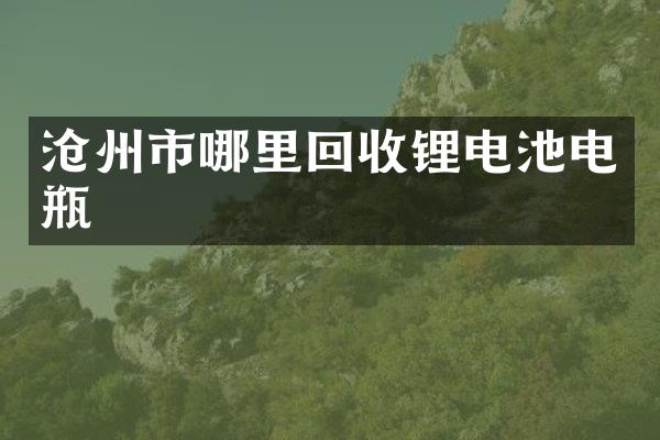 沧州市哪里回收锂电池电瓶