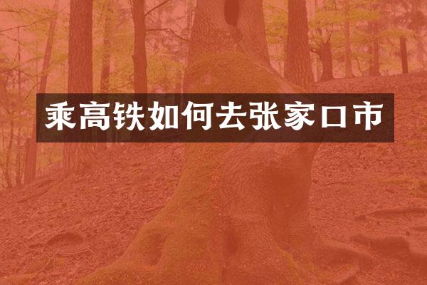 乘高铁如何去张家口市