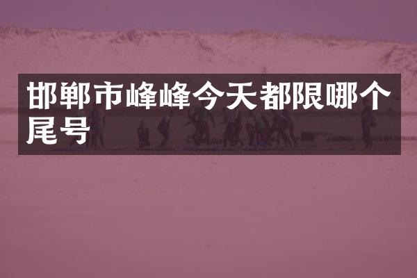 邯郸市峰峰今天都限哪个尾号