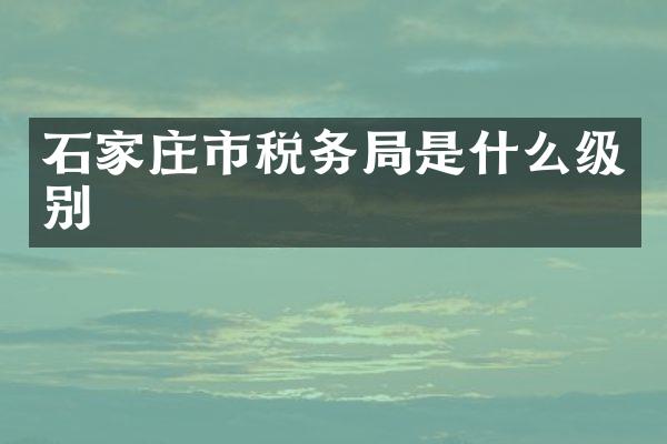 石家庄市税务局是什么级别