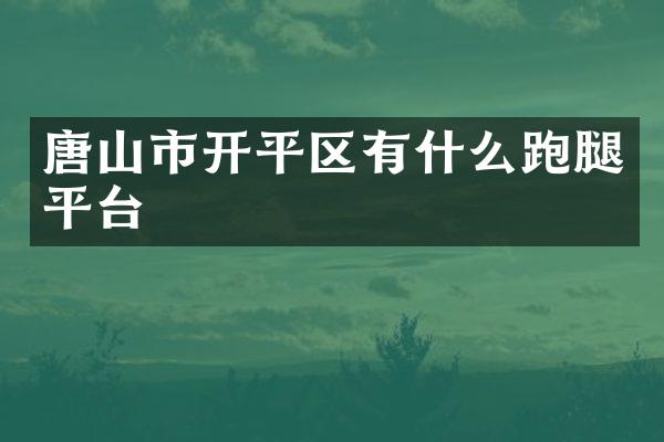唐山市开平区有什么跑腿平台
