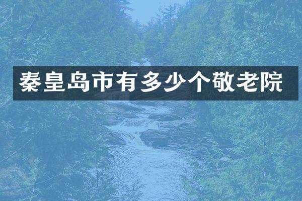 秦皇岛市有多少个敬老院