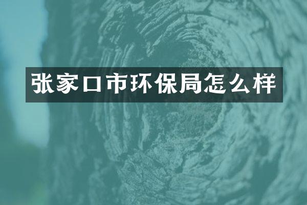张家口市环保局怎么样