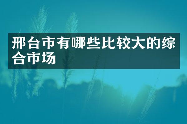 邢台市有哪些比较大的综合市场