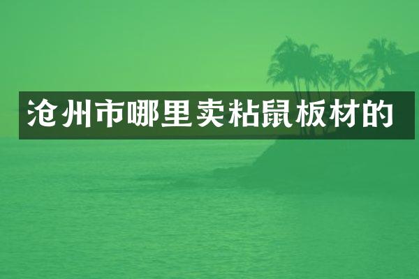 沧州市哪里卖粘鼠板材的