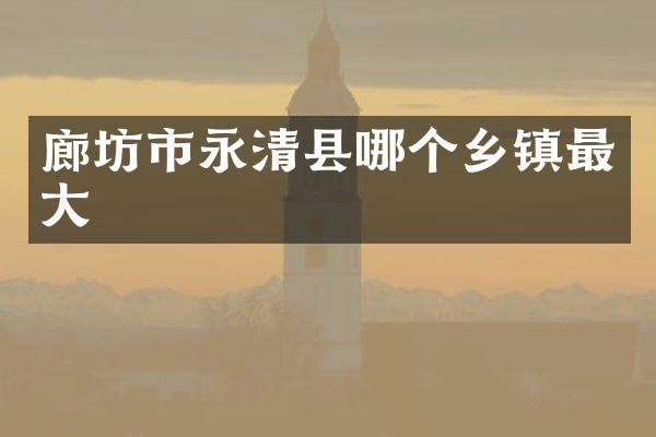 廊坊市永清县哪个乡镇最大