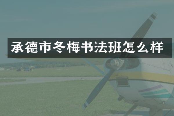 承德市冬梅书法班怎么样
