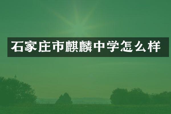 石家庄市麒麟中学怎么样
