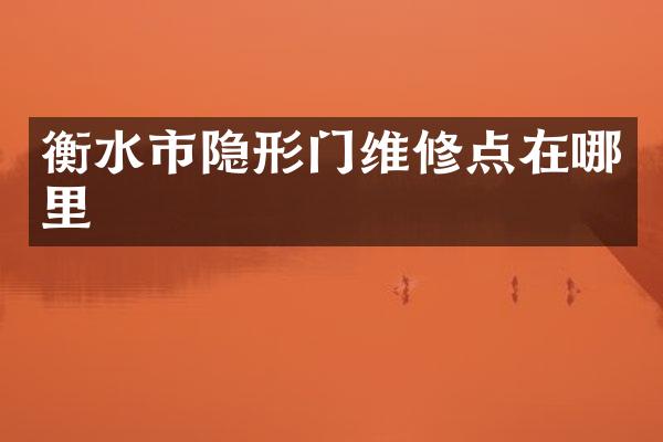 衡水市隐形门维修点在哪里