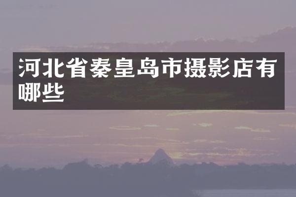 河北省秦皇岛市摄影店有哪些