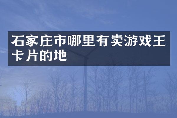 石家庄市哪里有卖游戏王卡片的地