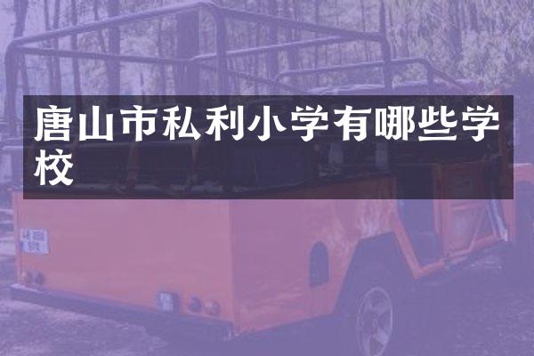 唐山市私利小学有哪些学校