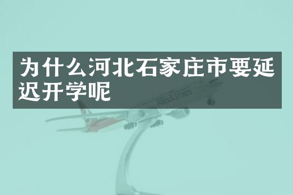 为什么河北石家庄市要延迟开学呢