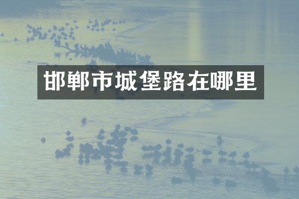 邯郸市城堡路在哪里