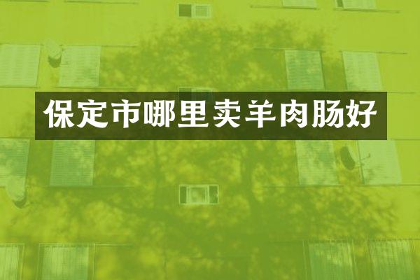 保定市哪里卖羊肉肠好