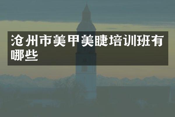 沧州市美甲美睫培训班有哪些