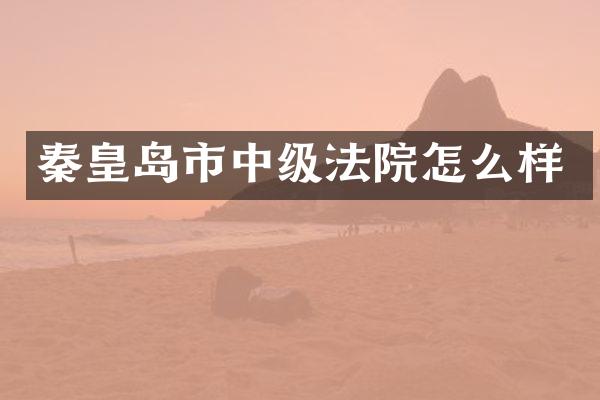 秦皇岛市中级法院怎么样