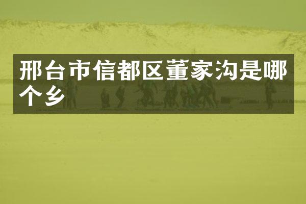 邢台市信都区董家沟是哪个乡