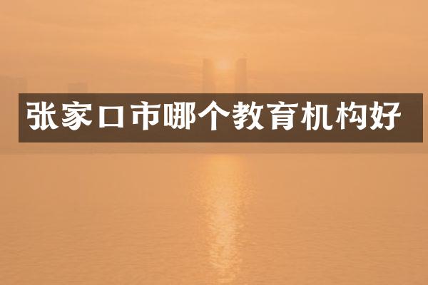 张家口市哪个教育机构好