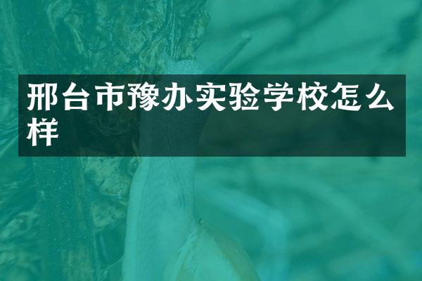邢台市豫办实验学校怎么样