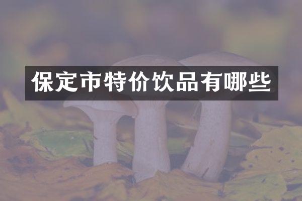保定市特价饮品有哪些