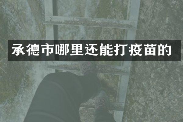 承德市哪里还能打疫苗的