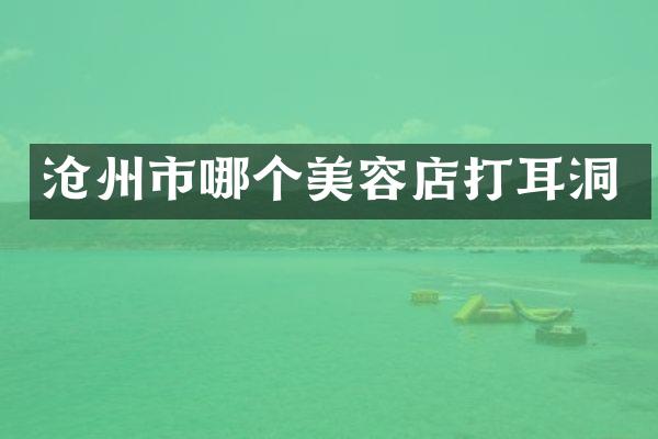 沧州市哪个美容店打耳洞