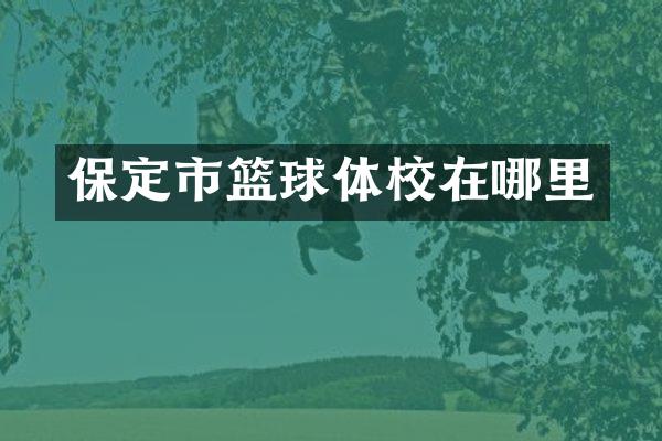 保定市篮球体校在哪里