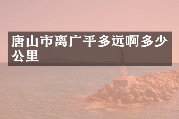 唐山市离广平多远啊多少公里