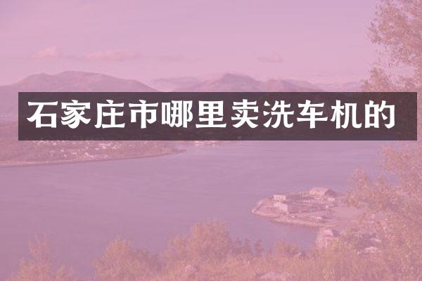 石家庄市哪里卖洗车机的
