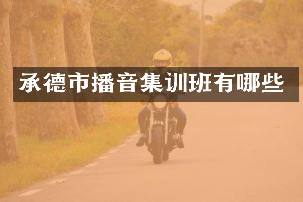 承德市播音集训班有哪些