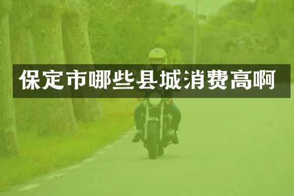 保定市哪些县城消费高啊