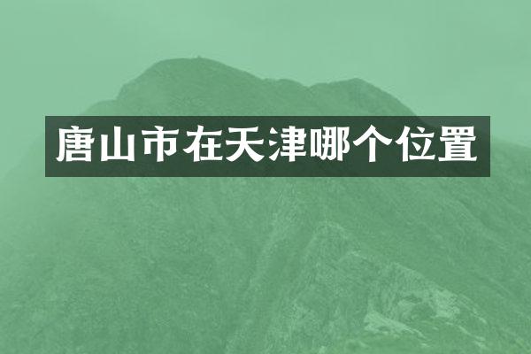 唐山市在天津哪个位置