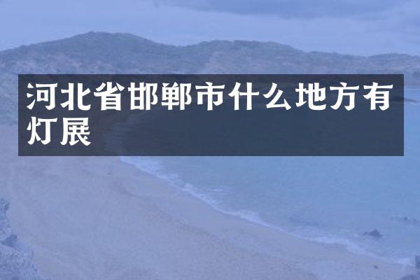 河北省邯郸市什么地方有灯展