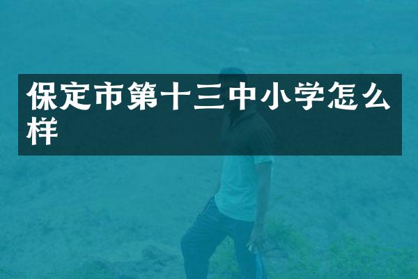 保定市第十三中小学怎么样