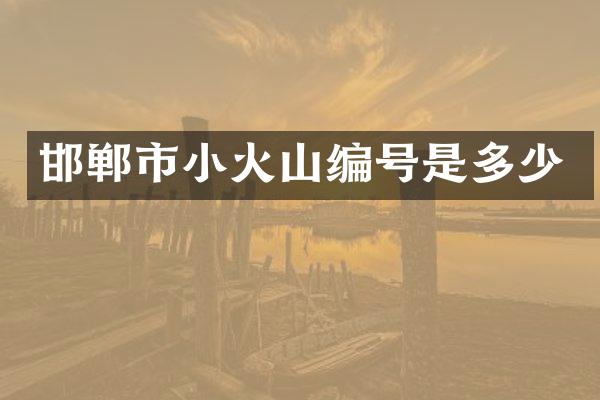 邯郸市小火山编号是多少