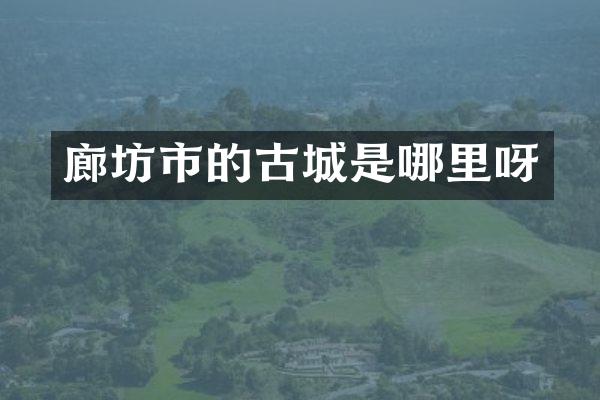 廊坊市的古城是哪里呀