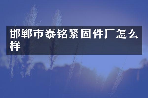 邯郸市泰铭紧固件厂怎么样