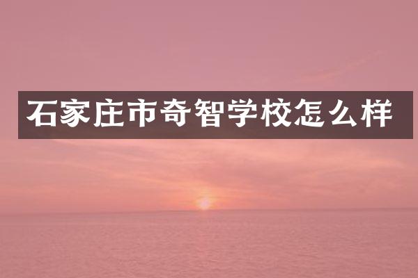石家庄市奇智学校怎么样