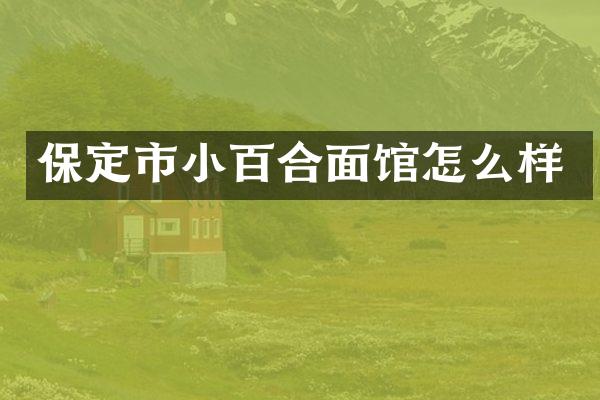 保定市小百合面馆怎么样