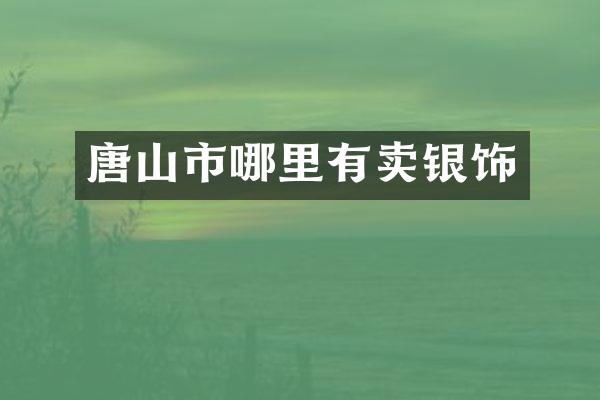 唐山市哪里有卖银饰