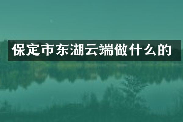 保定市东湖云端做什么的