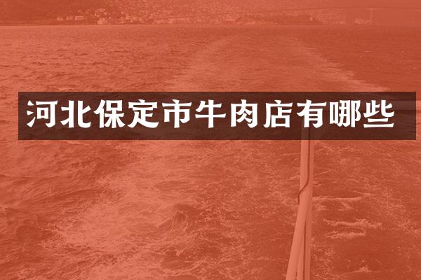 河北保定市牛肉店有哪些