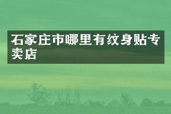 石家庄市哪里有纹身贴专卖店