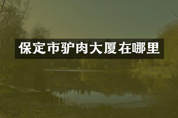 保定市驴肉大厦在哪里